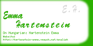 emma hartenstein business card